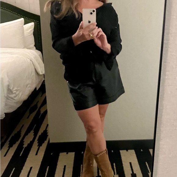 J.Crew black “leather” shorts - Picture 7 of 8